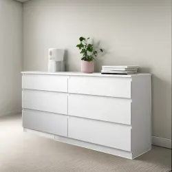 Comoda De Melamina De 18 Mlm Espesor Color Blanco Premium