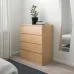 Comoda 4 Cajones Amplio Mueble Melamina Blanco Dormitorio