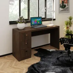 Escritorio De Oficina Bonno Carson Rustico Color Marrón oscuro Escritorio De Oficina Bonno Carson Rustico Color Marrón oscuro